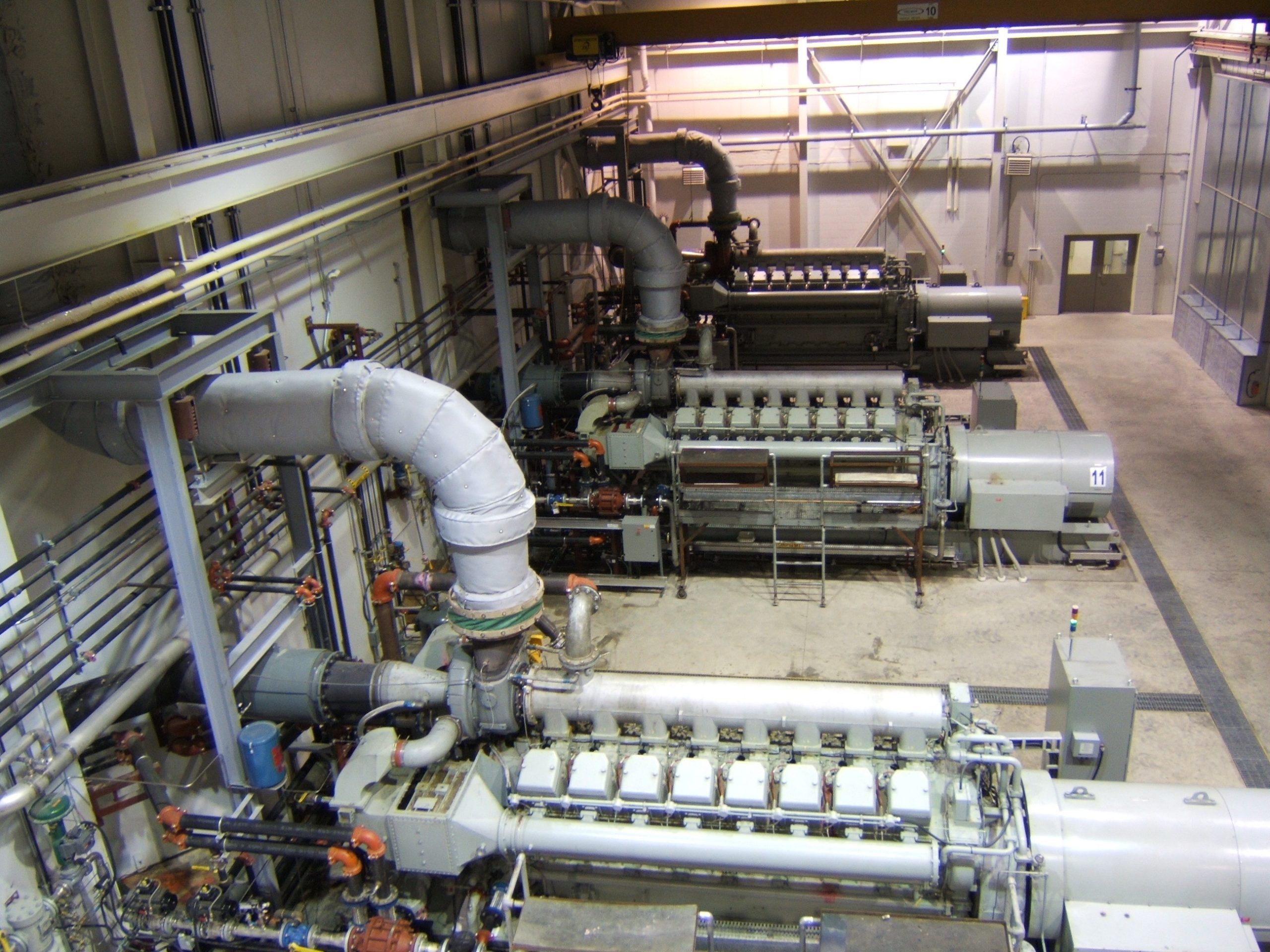 Interior of biogas facility